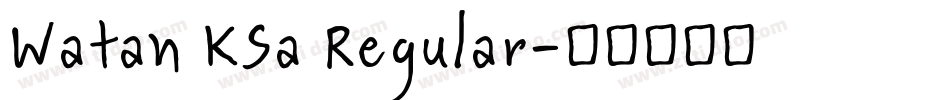 Watan KSa Regular字体转换
